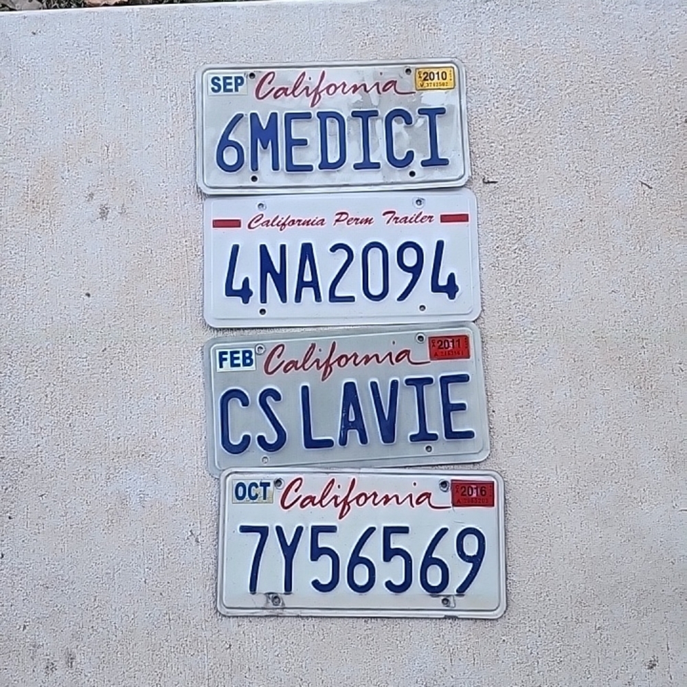 California License Plates Set